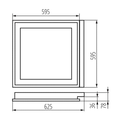 Kanlux Embedded louver fitting REGIS 4LED 19736