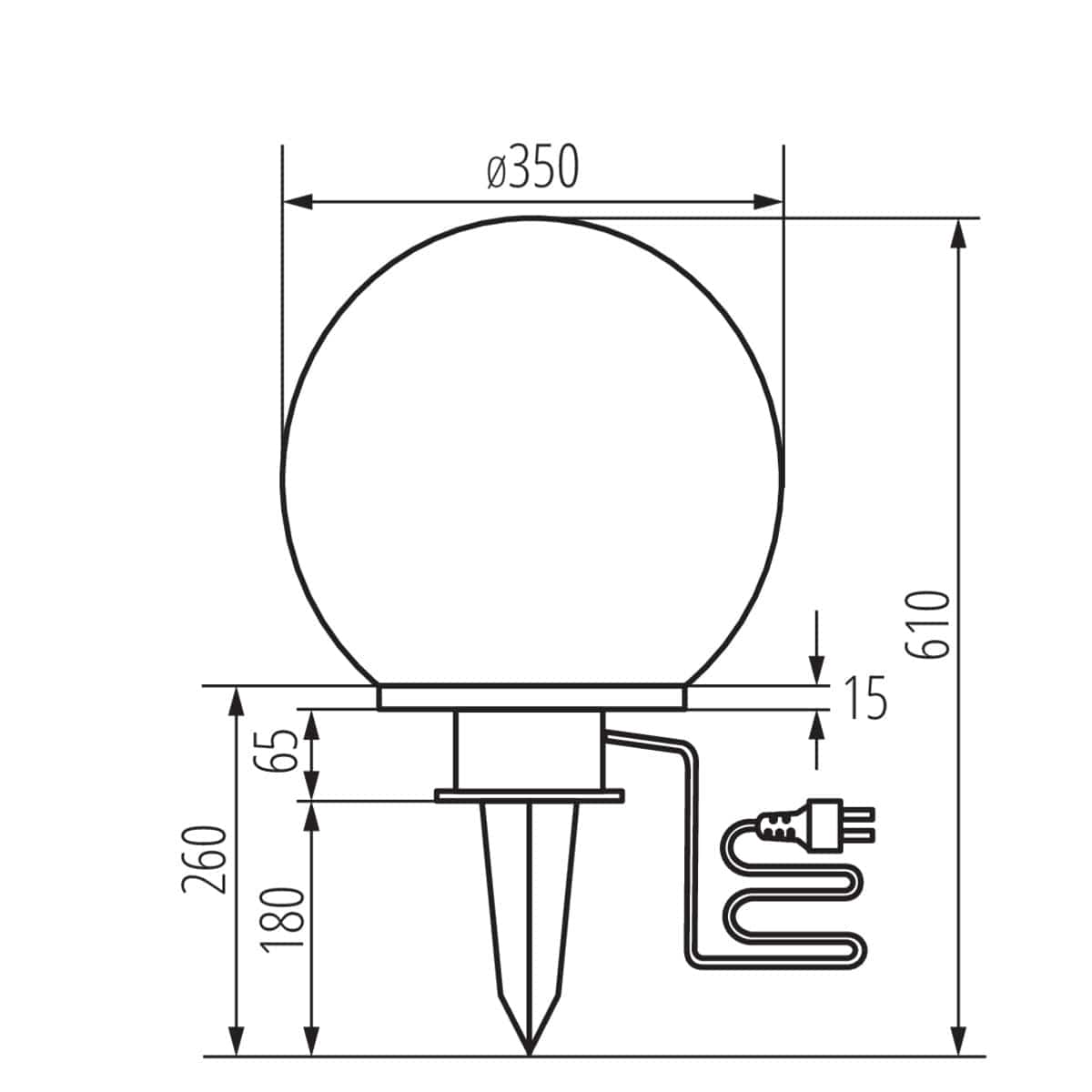 Kanlux Garden light fitting with replaceable light source IDAVA 23511