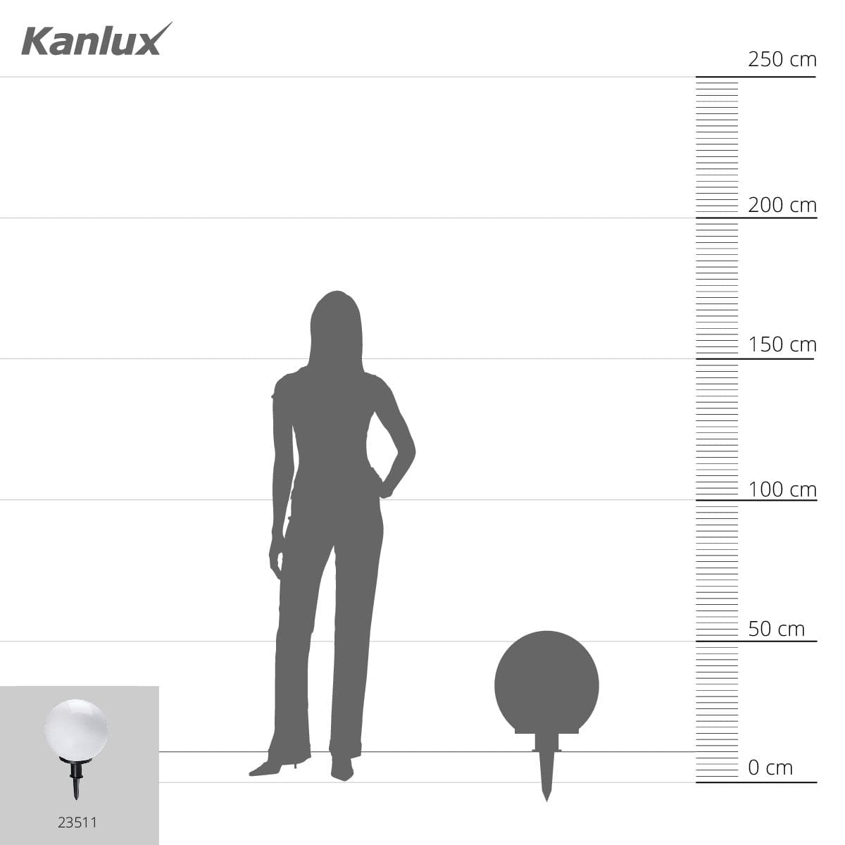 Kanlux Garden light fitting with replaceable light source IDAVA 23511