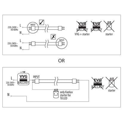 Kanlux LED light source T8 LED GLASSv3 26065
