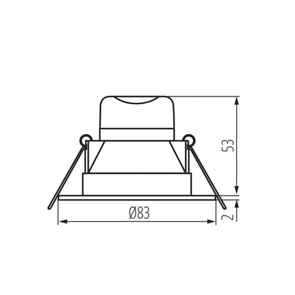 Kanlux LED spotlight fitting, IP44 IVIAN 25780