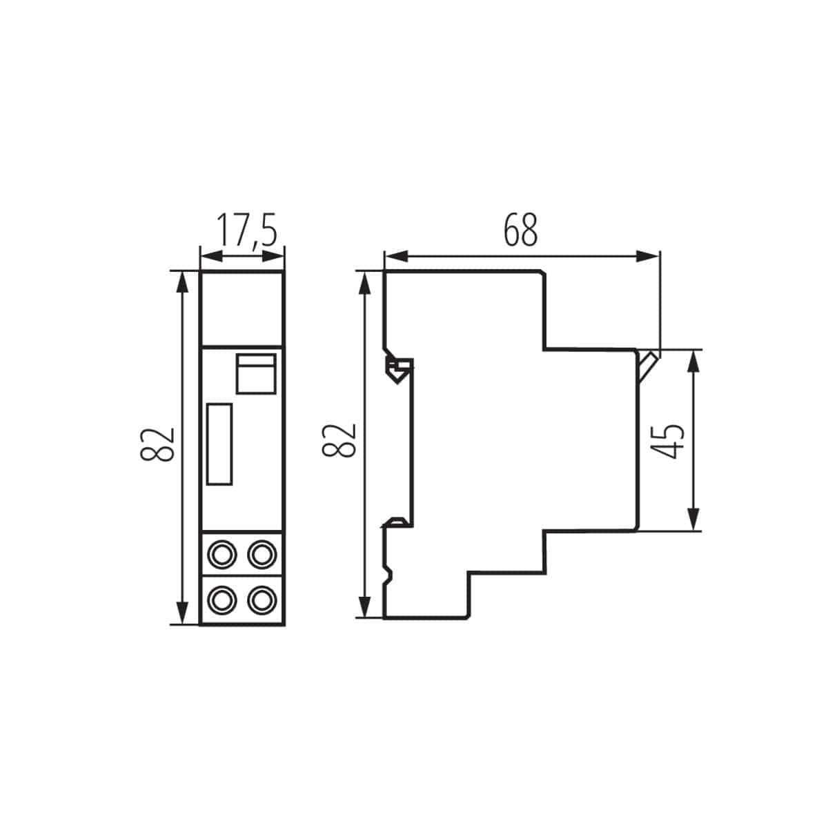 Kanlux TH35 rail-mounted automatic staircase lighting controller AS 1-7M 18730