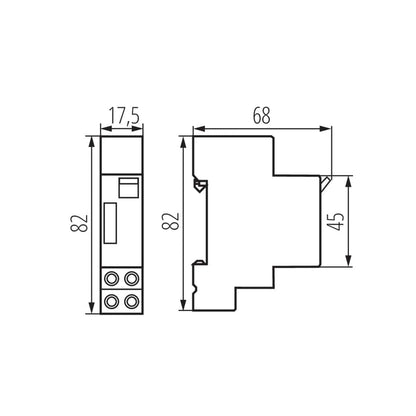 Kanlux TH35 rail-mounted automatic staircase lighting controller AS 1-7M 18730