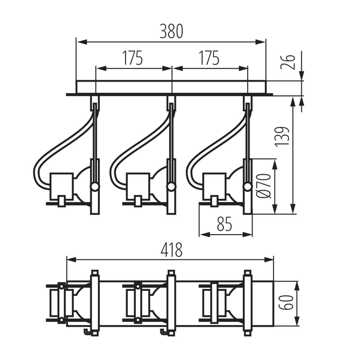 Kanlux Wall & ceiling lighting fitting SONDA 4797