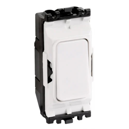 MK 10amp 2 Way SP White Grid Plus Switch Module